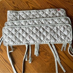 3-piece padded baby crib rail cover protector set